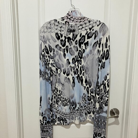 Crystal Studded Cache Sweater - Picture 3 of 5